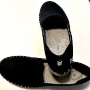 Clarks Women's Step Glow Slip -  Black Canvas Loafer Flat (Size 10m)